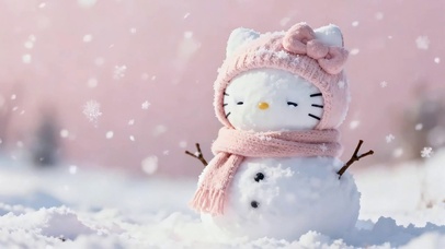 可爱雪人
