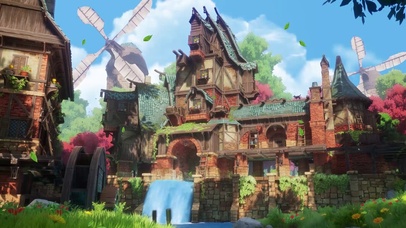 4K唯美治愈游戏城堡小镇风景