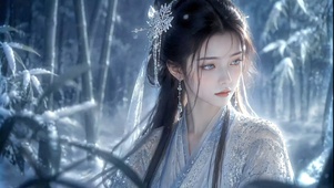 风雪圣女竹林美女