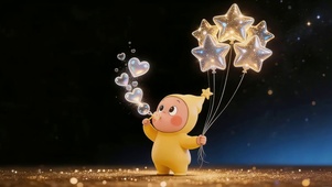 吹泡泡的星星人