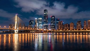 滨江都市夜桥