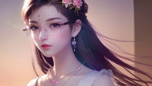 晨曦眼镜美女