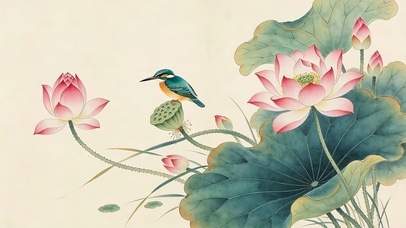 唯美的荷花