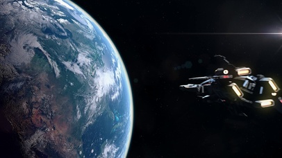 4k飞船驶入地球高清