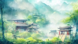 清新绿色ai壁纸