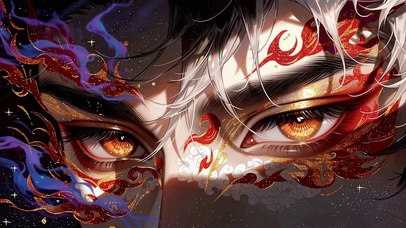 红蓝云焰眨眼动态