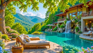 夏日湖畔小屋