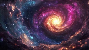 神秘辽阔水晶宇宙漩涡