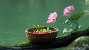碧水青荷