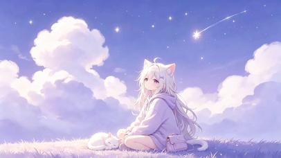 彩霞里的浅浅喵