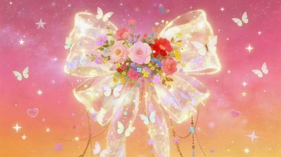 鲜花蝴蝶结
