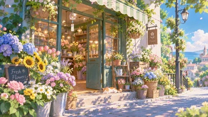 巷口花店的午后