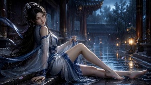 雨夜古风美人