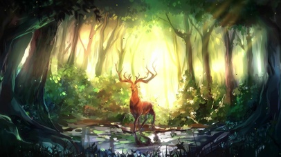 护眼绿色的森林 