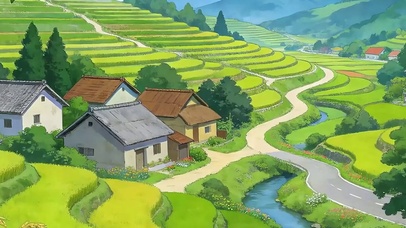 白云花草树木带鱼屏