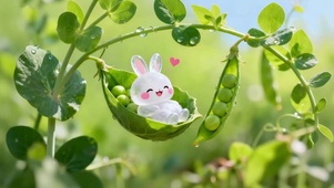 豌豆荚小兔