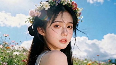 花海少女晴空