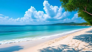 清新治愈大海沙滩