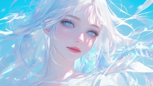白发美女