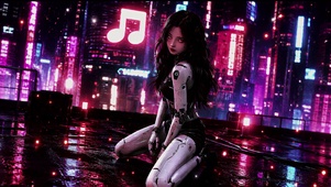 赛博朋克美少女 无缝循环