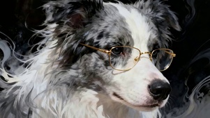 戴眼镜狗