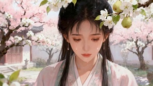 梨花带雨古风美少女