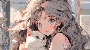 4K 猫咪女孩