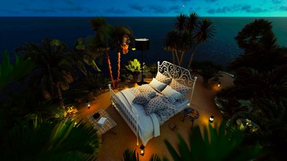 4K夜晚海岛露营