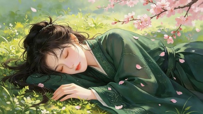 青衣女孩