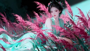 蒲苇中的女孩