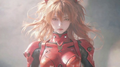 炫酷机甲红发美少女明日香
