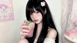 可爱果汁女孩