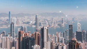 香港城市街景建筑风景