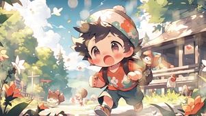可爱小男孩