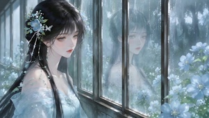 雨窗清影