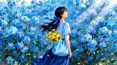 花海中女孩