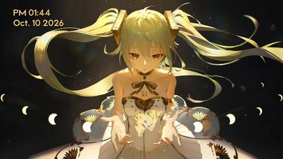 暗夜新月；初音未来