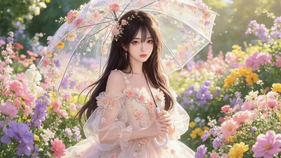 唯美花香女孩