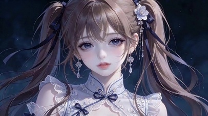 双马尾可爱少女