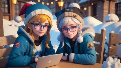 北欧双胞胎女孩