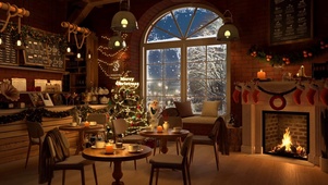 冬季圣诞咖啡屋