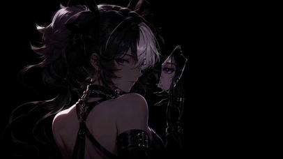暗系酷飒二次元美少女