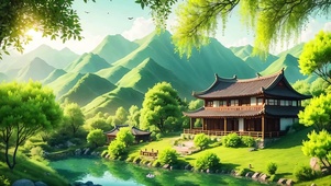 湖畔古楼