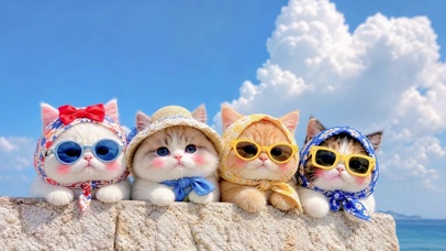 蓝天下的小猫