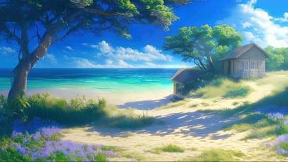 阳光清新海岛小屋