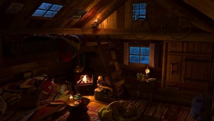 暴风雪温暖小屋