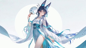 古风蓝调狐耳美少女