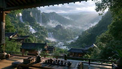 山居望川