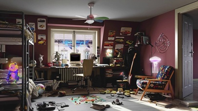 4k赛博朋克红白机房间