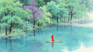 湖面孤舟